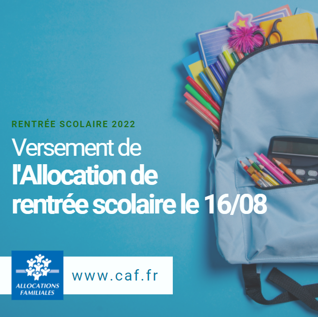 Lallocation Rentrée Scolaire Versée à 6748 Familles Du Département Bienvenue Sur Caffr 